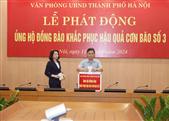 Văn phòng UBND Thành phố phát động ủng hộ đồng bào khắc phục hậu quả cơn bão số 3