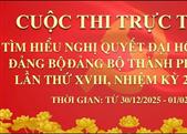 Hưởng ứng Cuộc thi tìm hiểu Nghị quyết Đại hội đại biểu Đảng bộ thành phố Hà Nội